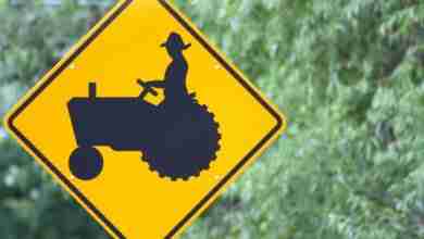 Farming Road Sign