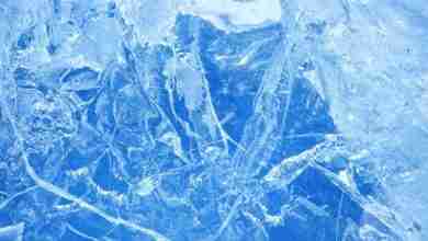 ice of Baikal lake in winter