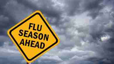 Flu season ahead sign