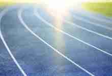Blue Running Track