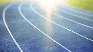 Blue Running Track