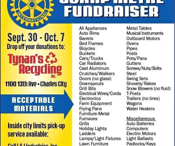 Charles City Rotary Club Wants Your Scrap Metal