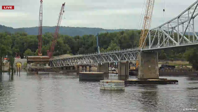 Still image of the Lansing Bridge project 6-20-24 / Courtesy of Iowa DOT