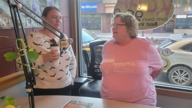 Charles City Spookwalk committee members Kamryn Kronschnabel and Phyllis Ruehlow
