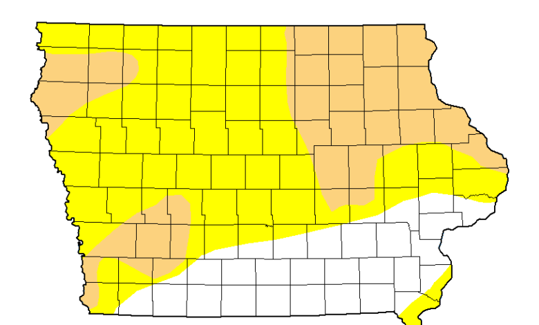 Northeast Iowa Still Rated in Moderate Drought