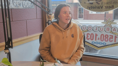 Aubrey Michael with the Charles City FFA