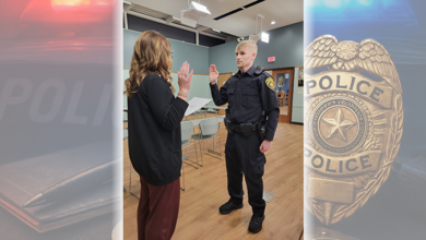 Charles City Police Department officer sworn in at Charles City council meeting