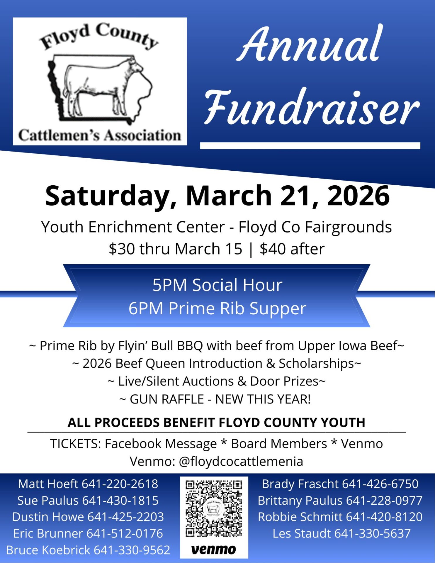 Floyd County Cattlemen Annual Fundraiser Set for March 21st; Save on Tickets Thru Sunday (03.15)