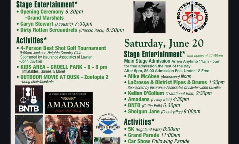Lawler Irish Fest 2026 Friday (06.19) and Saturday (06.20)