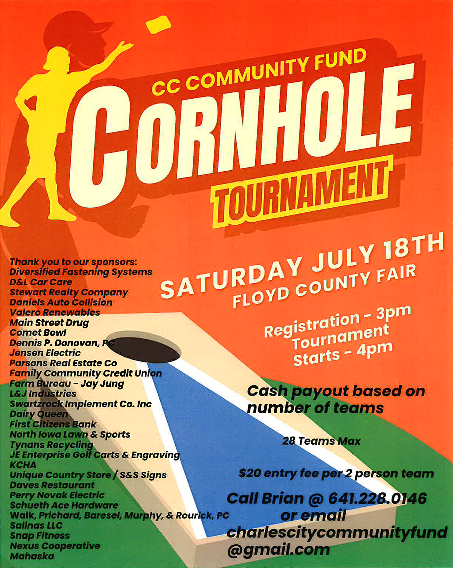 Charles City Community Fund Cornhole Tournament Returns to the Floyd County Fair Saturday