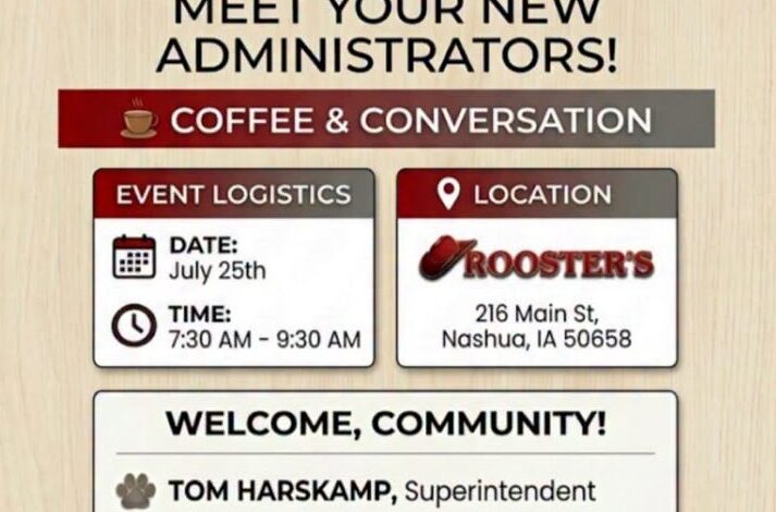 New Administrators for Nashua-Plainfield Schools Host “Coffee & Conversation” Saturday (07.25)