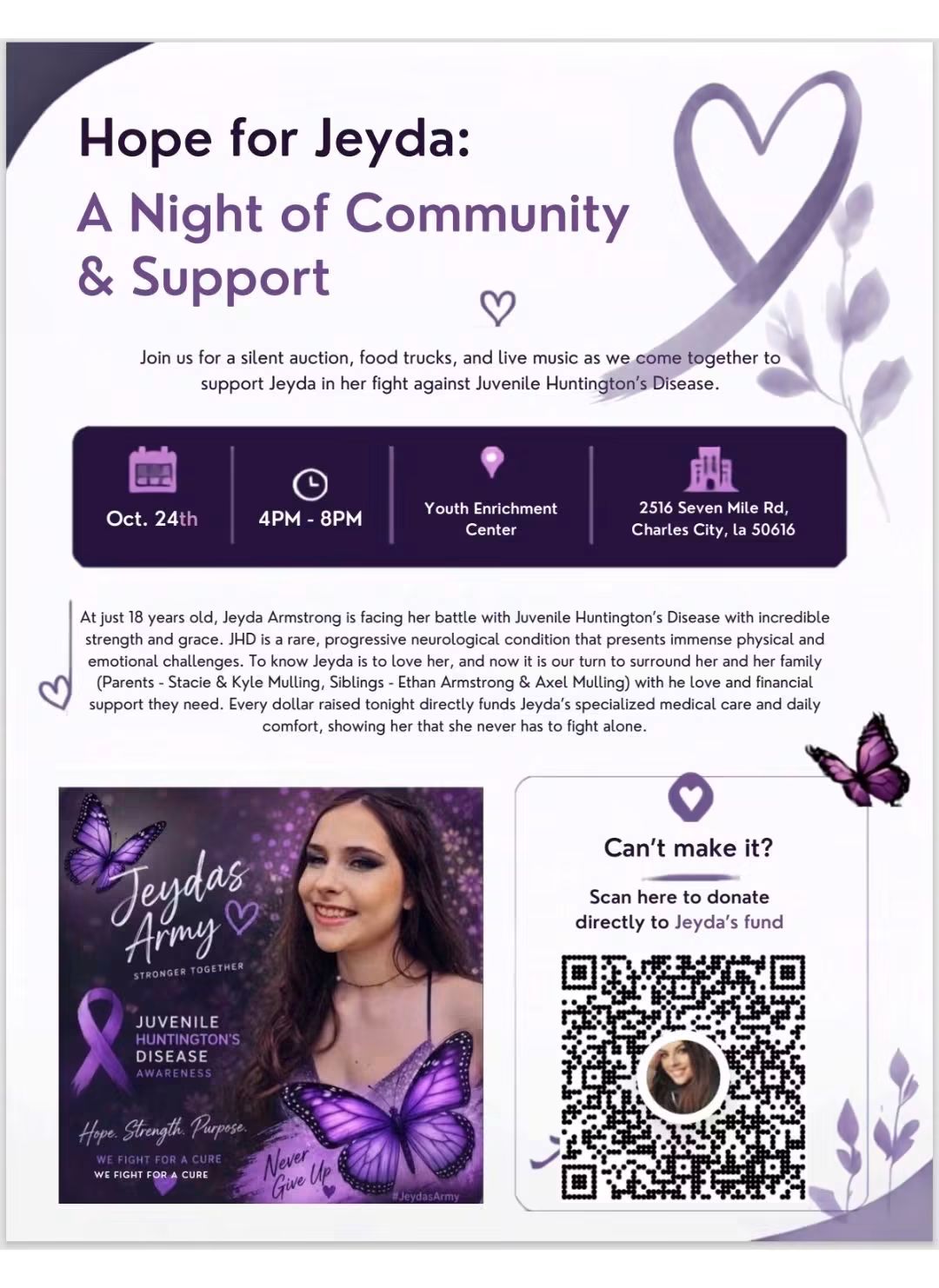💜 Hope for Jeyda: A Night of Community & Support