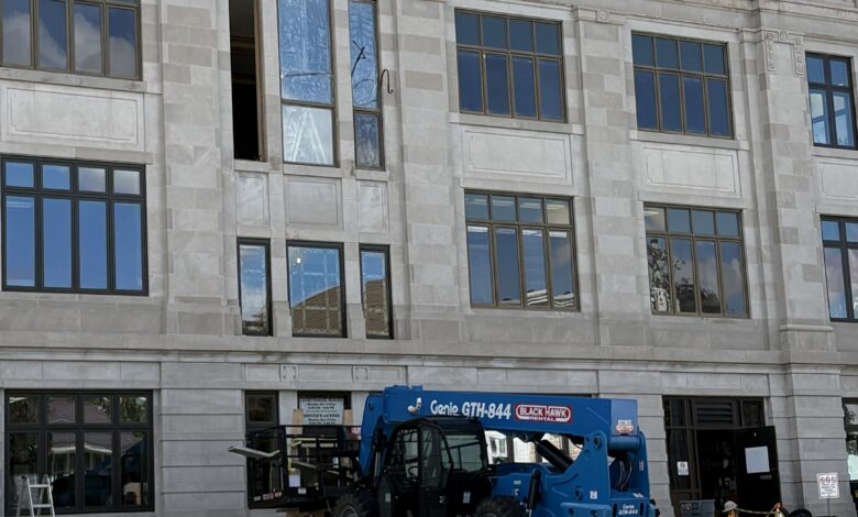 Weather Makes Installation of New Windows at Chickasaw County Courthouse a Pane