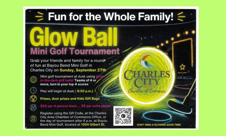 New Glow Ball Mini Golf in Charles City Sunday (Sept. 27) Offers Fun for Whole Family