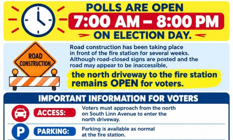 Despite Road Construction, New Hampton Fire Station Will Be OPEN for Voting Election Day