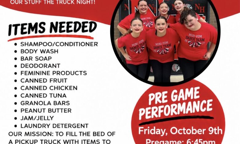 New Hampton Dance Team Looks to “Stuff the Truck Night” Friday (Oct. 9)