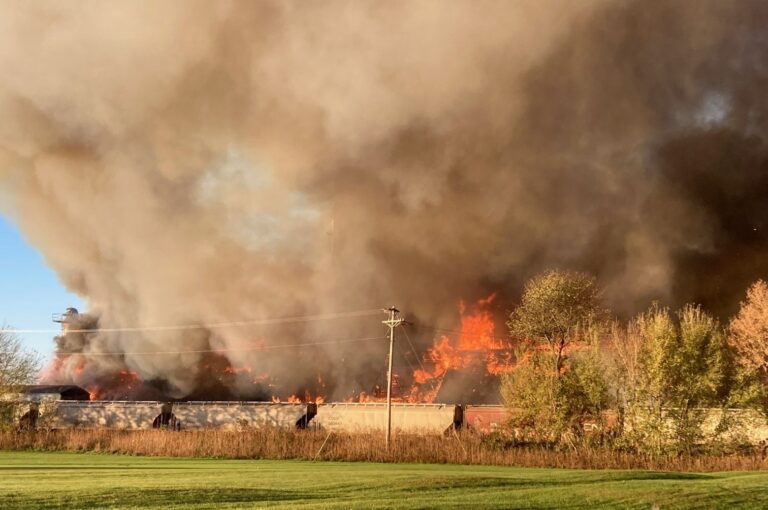 BREAKING: Crews on Scene of North Iowa Grain Elevator Fire - KCHA News
