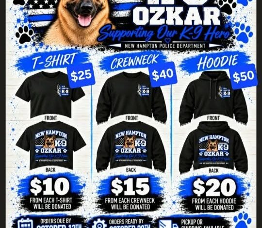 Ozkar Apparel Raises Funding for New Hampton Police K9 Unit
